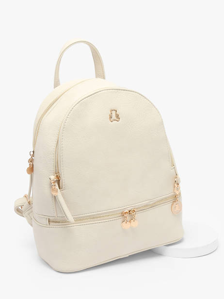 Rugzak Lulu castagnette Beige zip WILLO ander zicht 2